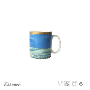 Glossy Glaze Large Bone China Tea Cups , 19OZ Ceramic Custom Mugs Dishwasher