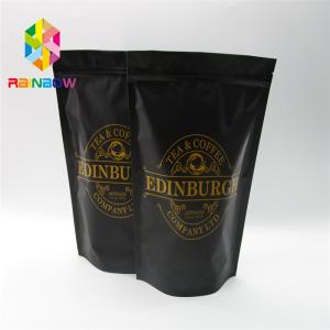 custom matte finish Plastic Pouches Packaging aluminum foil coffee bag with