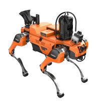 Four Legged Fire Reconnaissance Robot Shout Lighting Warning Pickup