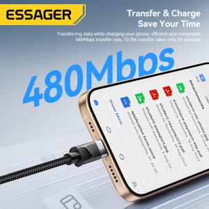 ESSAGER ES-X71 5 in 1 QC PD USB A/C to USB C/L Smart Watch Charging Data Cable