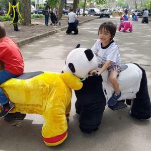 China Hansel electronic dog toy electric riding toys plush toys stuffed animals on wheels on sale