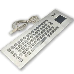 Silver Industrial Keyboard With TouchPad For MS Windows MacOS Unix Linux ArmOS