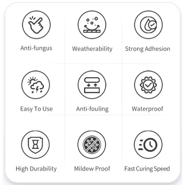 High Strength Environmentally Friendly Crack Filling Sealant Glass Elastic Bonding