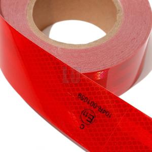 China Waterproof Red Yellow White Self Adhesive Vehicle Safety Conspicuity Marking Reflector Tape ECE Truck Reflective Tape on sale