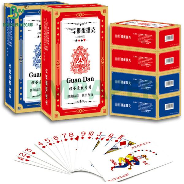 310g 320gsm Two Side White Coated Playing Card Paper Black Core Blue Core