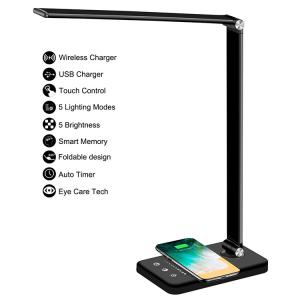 Foldable 10W 5V Led Desk Lamp With Wireless Charger