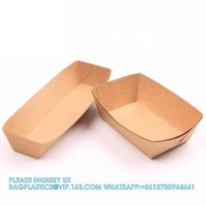 Paper Burger Box, Corrugated Hamburg Box 300gsm Paper Fast Food Disposable