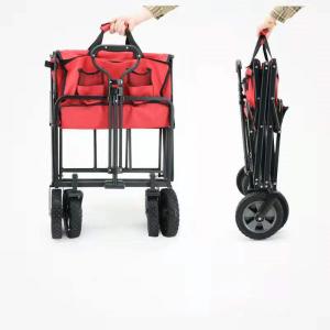 Experience the Convenience Fabric Camping Trolley Folding Wagon with 260KGS