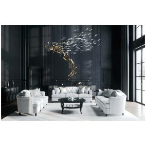 Customized Hotel Lobby Handmade Artistic Flying Feather Glass Pendant Lamp