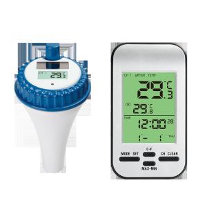 Solar Panel Charges Batteries Digital Water Temperature Monitoring Wireless
