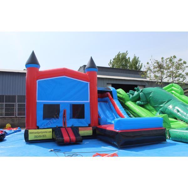 8 to 13 Years Age Range Commercial Grade PVC Bounce House With Slide For Party Rental