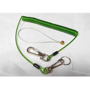 Quick Release Colorful Tool Coiled Lanyards with Clips 2pcs and SS Split Ring