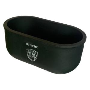 Fast Thermal Condcutivity Oval Type Crucible Metal Melting Silicon Graphite