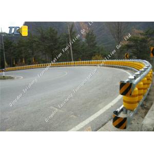 Anti Rust Roller Crash Barriers W Beam Guardrail For Bucket / Accident Car