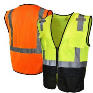 China Ansi Mens High Vis Safety Clothing Mesh Fabric Custom Logo With Pockets on sale
