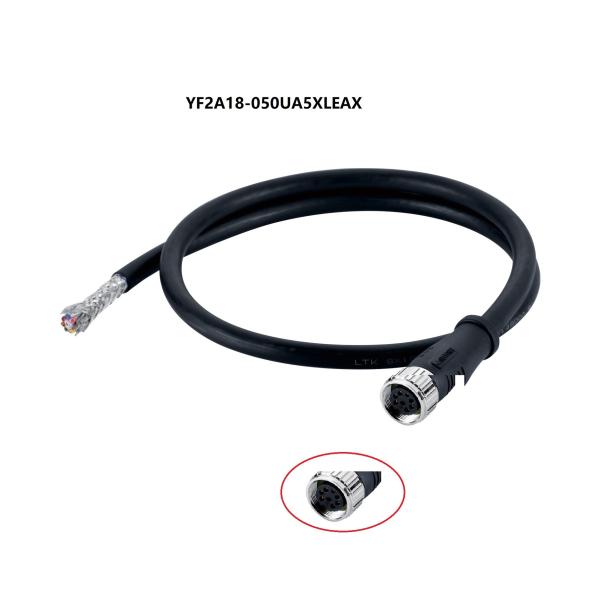 Quality A Coded Female Connector Cable M12 8 Pin 5m Unshielded Ip68 Protection for sale