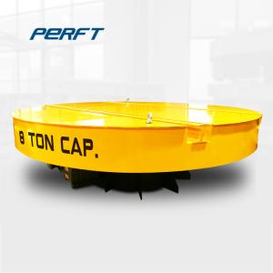 China Cross Rails Motorized Traverser Turntable 1-100T Yellow Color For Warehouse on sale