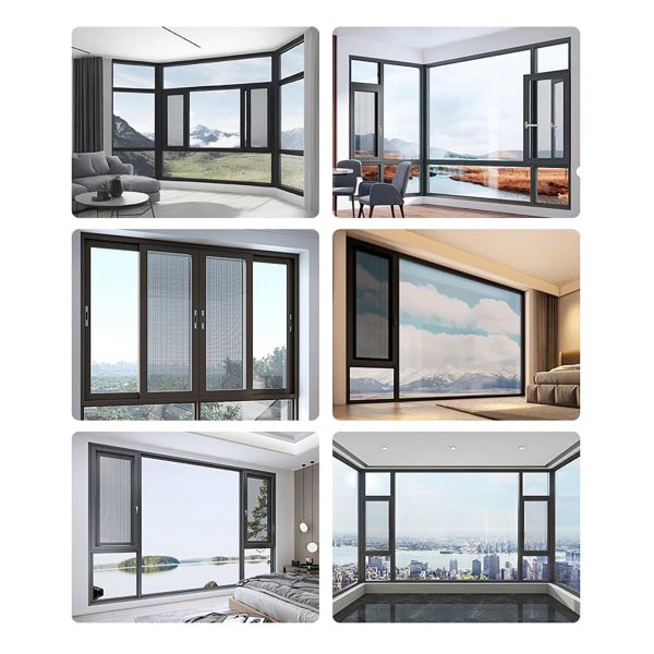 Bronze Anodized Matte Window Profile OEM Aluminium Window Frame Section