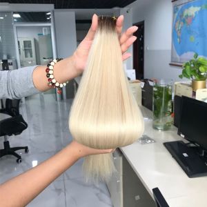 Invisible T4/60# Color Straight Premium Cuticle Aligned Tape in Human Hair