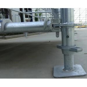 Painted 32mm Scaffolding Leveling Jack With Swivel Base Plate