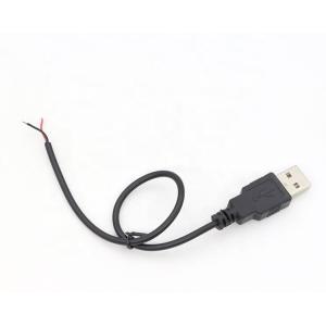 USB 2.0 A Male to Open Stripped 2 Tinned Soldering Bare Wire End Pigtail Cable