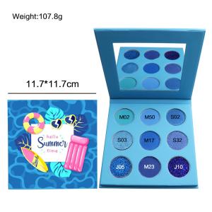 Lightweight 107.8g Multicolor Eyeshadow Palette 9 Colors High Pigment