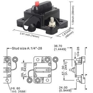 Manual Switch Automotive Circuit Breakers 120A Panel Mount Ignition Protected