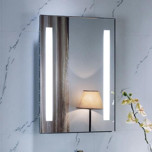 High Brightness Wall LED Backlit Mirror Low Power Consumption