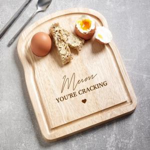 China Personalised Egg & Toast wooden Board| Breakfast Dippy Eggs Board  Personalized Egg Cup on sale