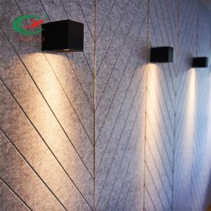 V Groove Cutting Felt Wall Panels Stable PET Material Practical