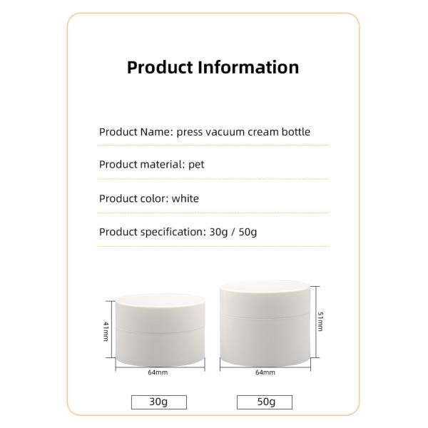 PCR Mono Material Airless Pump Jar For Cosmetics Sustainable Packaging 30ml 50ml