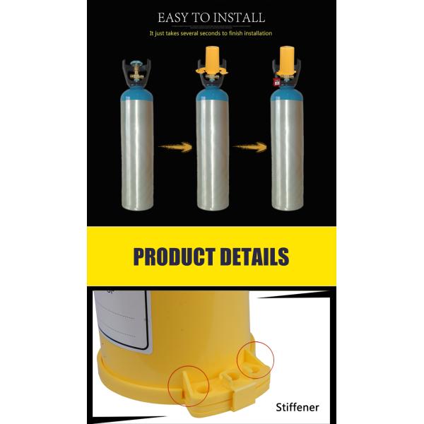 Yellow Color Cylinder Tank Lockout Easy To Install With Three Lock Holes