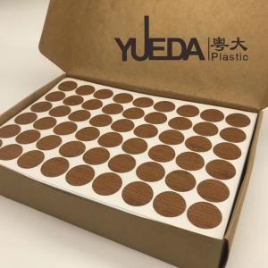 Wholesale Flexible Heat Resistant Cabinet Screw Stickers For Easy Bolt Protection Brown Grain from china suppliers