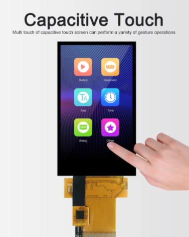 NT35510 Driver IC IPS TFT LCD Display 3.97 Inch with MCU 16bit Interface 16.7M