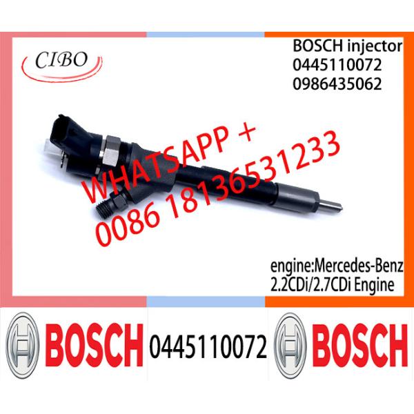 BOSCH 0445110072 Common Rail Injector 0445110071 0986435061 0445110072 0986435062 for Mercedes-Benz 2.2CDi/2.7CDi
