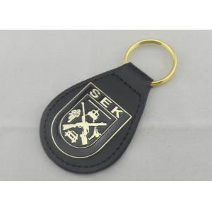 China SEK Leather Key Chain Iron Personalized Leather Keychains With Brass Plating on sale