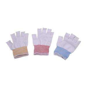 Lint Free Seamless Knit Half Finger Cleanroom Glove Liners Thin And Comfortable