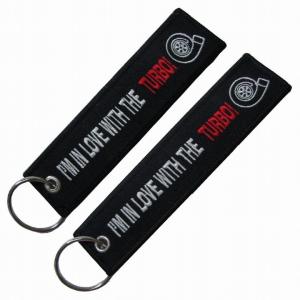 Cool Personalized Embroidered Keychains PMS Color Flat Appearance