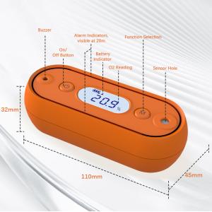 IP67 Waterproof Oxygen Gas Detector Personal O2 Sensor