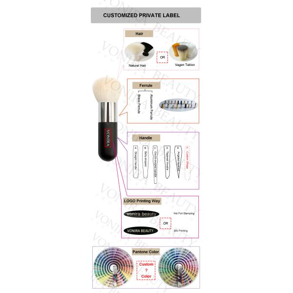Cruelty Free Pointed Foundation High Quality Makeup Brushes / Synthetic Makeup Brushes