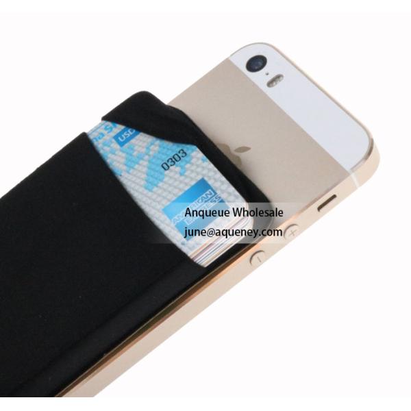 Promotion Various Color Card holder For Cellphone, Protective Lycra Smart Wallet