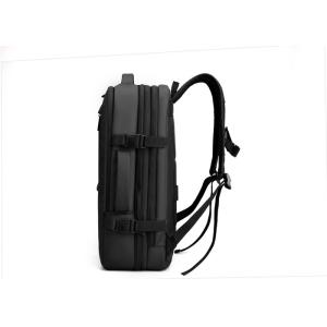Smart USB Laptop Backpack Custom Logo 20L-39L Black / Grey For Men
