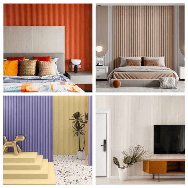 Slat Interiored Nano PVC Wood Effect Indoor Fluted Wall Panel for Wall Decoration