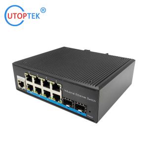 L2 Managed Industrial 2x1.25G SFP+8x10/100/1000M RJ45 POE port+1xConsole port,