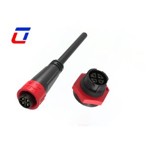 M16 4 Pin IP67 Waterproof Power Connector Female To Male 300V Durable For