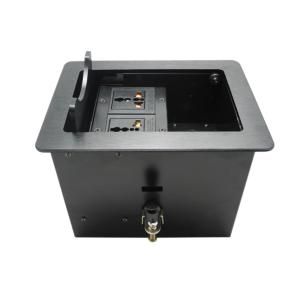 Tabletop Multimedia Conference Table Connection Box Alloy Finishing Panel