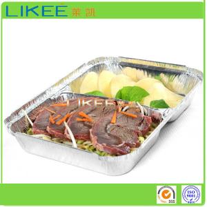 Wrinkle Wall 660ml Disposable Aluminium Foil Container Light Weight