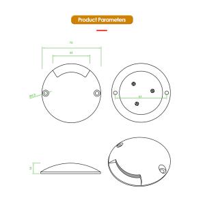 One Side View 12 24 Volt Exterior Light Fitting LED Walkway Lighting Recessed