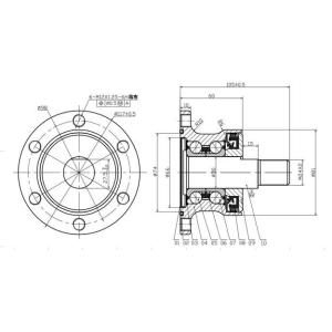 Agricultural Hub Unit AHUB-0009 for Disc& Wheel BAA-0013 with shaft