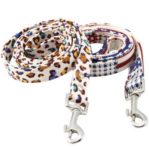 Customized Color adjustable dog collar cute dog harness set for leash training